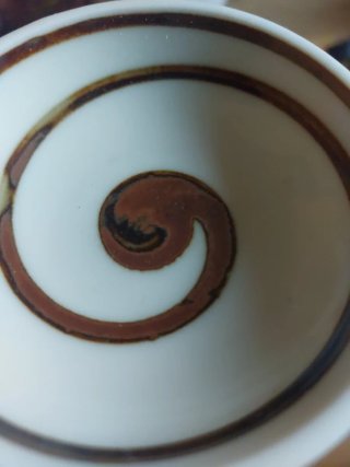 Cuenco decorativo espiral cerámica