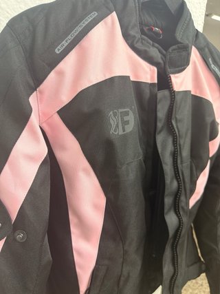 Chaqueta Moto Negra y Rosa Talla S