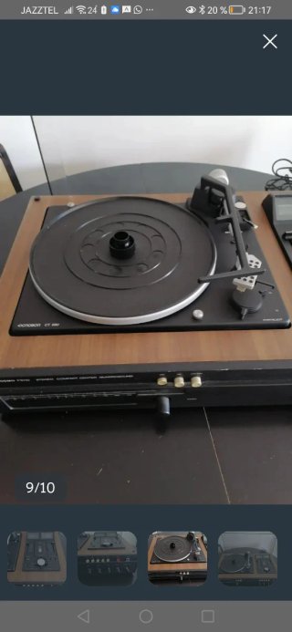 Tocadiscos Dual CT 550 con cassette