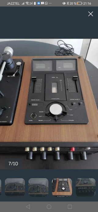 Tocadiscos Dual CT 550 con cassette
