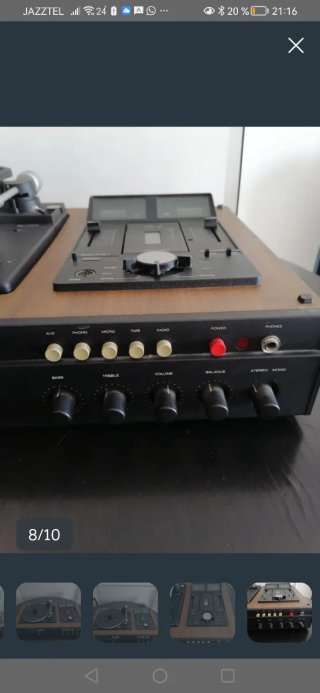 Tocadiscos Dual CT 550 con cassette