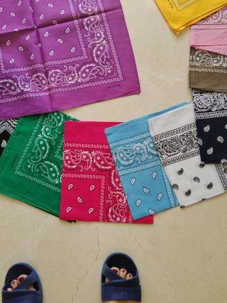 Lote 10 pañuelos bandana algodón varios colores