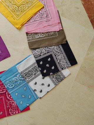 Lote 10 pañuelos bandana algodón varios colores