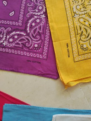 Lote 10 pañuelos bandana algodón varios colores