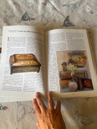 Libro con figure per decoupage