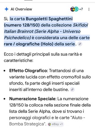 Carta rara Brainrot Bungoletti Spaghettini