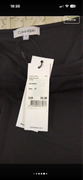 Top Calvin Klein Negro Talla 38