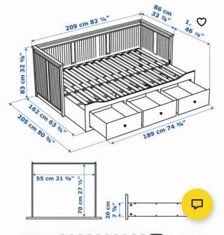 Cama Hemnes Ikea Beige/Blanco