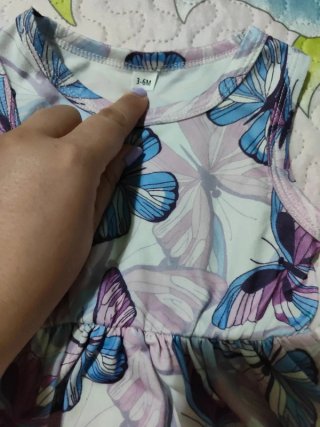 Conjunto bebé vestido y rebeca mariposas