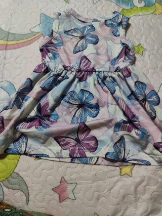 Conjunto bebé vestido y rebeca mariposas