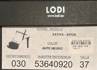 Sandalias de tacón LODI negras y doradas