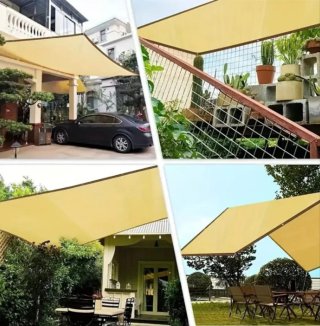 TOLDO VELA RECTANGULAR DE 3X4 COLOR CREMA