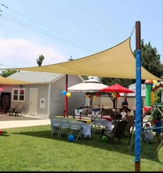 TOLDO VELA RECTANGULAR DE 3X4 COLOR CREMA