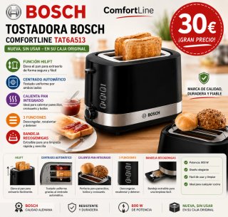Tostadora Bosch ComfortLine TAT6A513 Negra