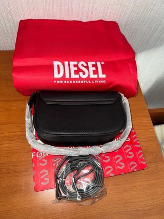Borsa Diesel 1DR Donna Nera Argento
