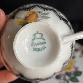 Tazzina da caffè Bavaria con decoro floreale