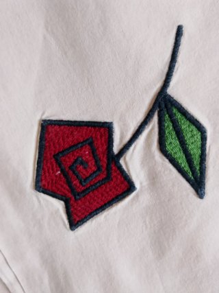 Funda Nórdica Sbilla Beige con Rosas Rojas
