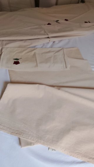 Funda Nórdica Sbilla Beige con Rosas Rojas