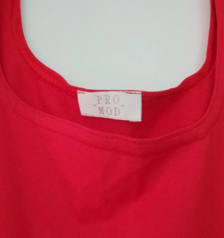 Top rosso brillante. Vintage anni '90.