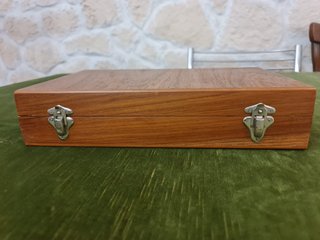 Set posate vintage James con scatola in legno
