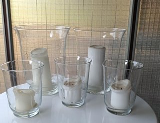 5 jarrones/faroles IKEA de cristal