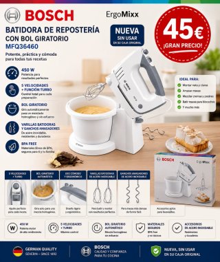 Batidora Repostería Bosch ErgoMixx MFQ36460