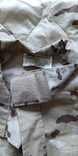 Camisa Militar Camuflaje España Talla 2L