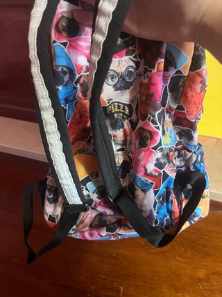 Zaino multicolor con stampa di cani
