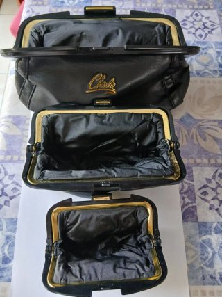 3 Portafogli Vintage Charlie in Pelle Sintetica Nero