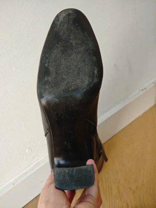 Botas de piel Mango negras