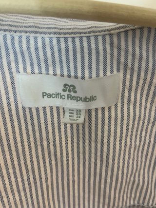 Camisa Rayas Azul Blanco Talla XS (grande)