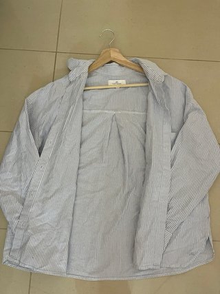 Camisa Rayas Azul Blanco Talla XS (grande)