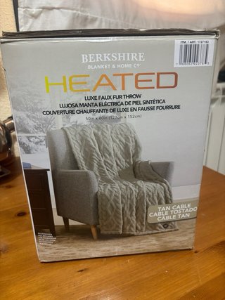 Manta Eléctrica Berkshire Luxe Faux Fur Beige