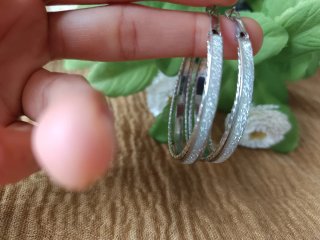 Pendientes Aro Plateados