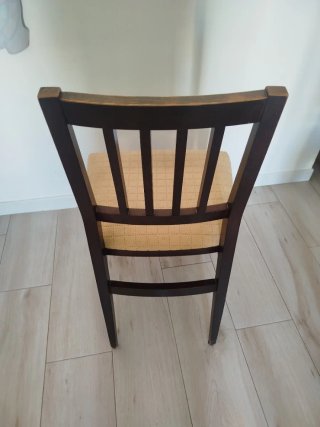 Silla de comedor madera y tela