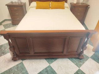 Cama 150cm Madera Roble.
