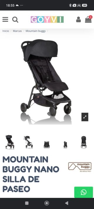 Carro de paseo Mountain Buggy nano