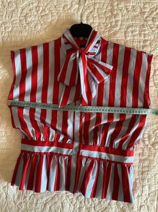 Blusa rayas manga sisa con lazada
