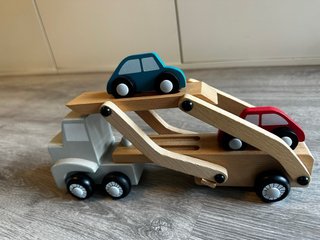 camión portacoches de madera, de buena calidad