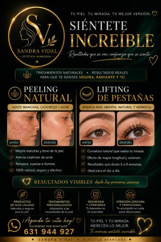 Peeling Natural y Lifting Pestañas a Domicilio