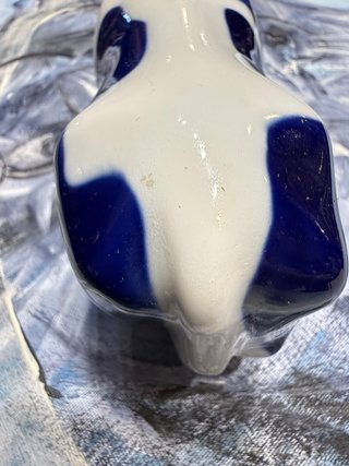 Vaca Porcelana Sargadelos Azul y Blanca