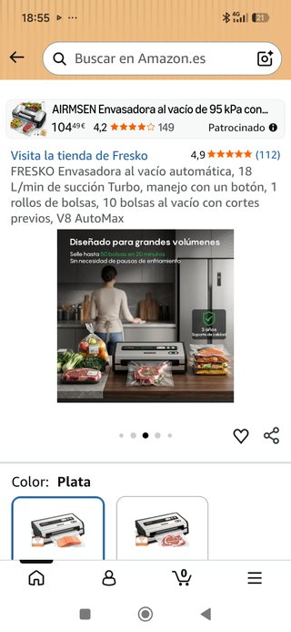 FRESKO Envasadora al vacío Automática