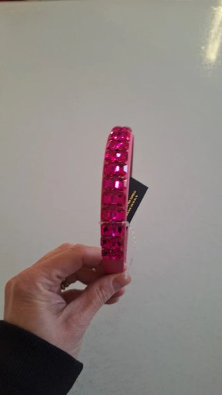 Cerchietto X&X con strass fucsia