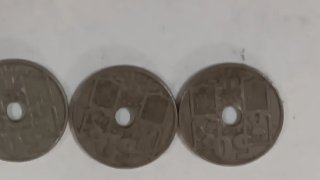 3 Moedas Espanha 50 Centavos 1949