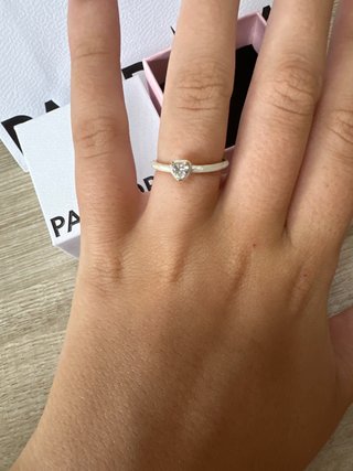 Anillo Pandora Corazón Chakra Blanco
