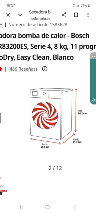 Secadora Bosch 8kg Serie 4 WTR83200ES