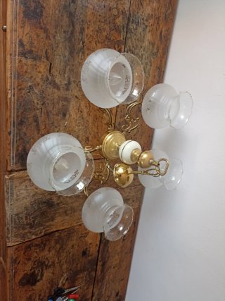 Lámpara de techo vintage dorada