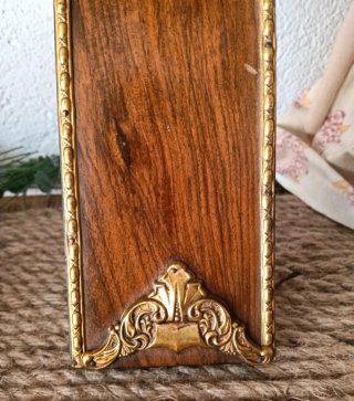 Crucifijo de madera y bronce
