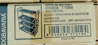 Scarpiere 4 Piani Bianco o nera