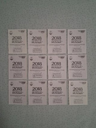 12 cromos IRAN Mundial Rusia 2018